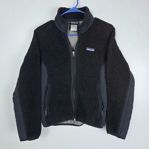 Patagonia Synchilla Fleece Retro-X Deep Pile Jacket Black High 2008 Size S Zip